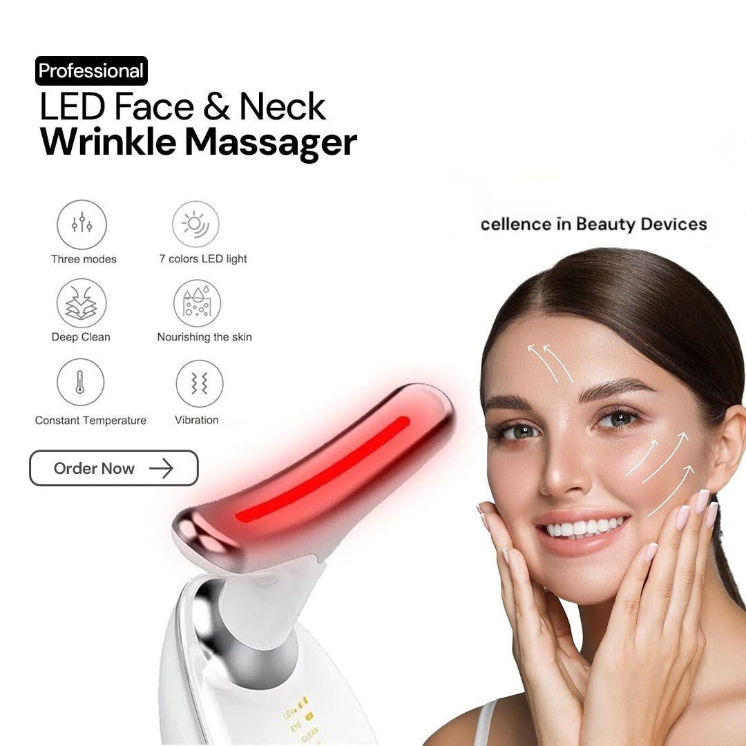 LED Face & Neck Anti-Aging Massager | trendghar.shop